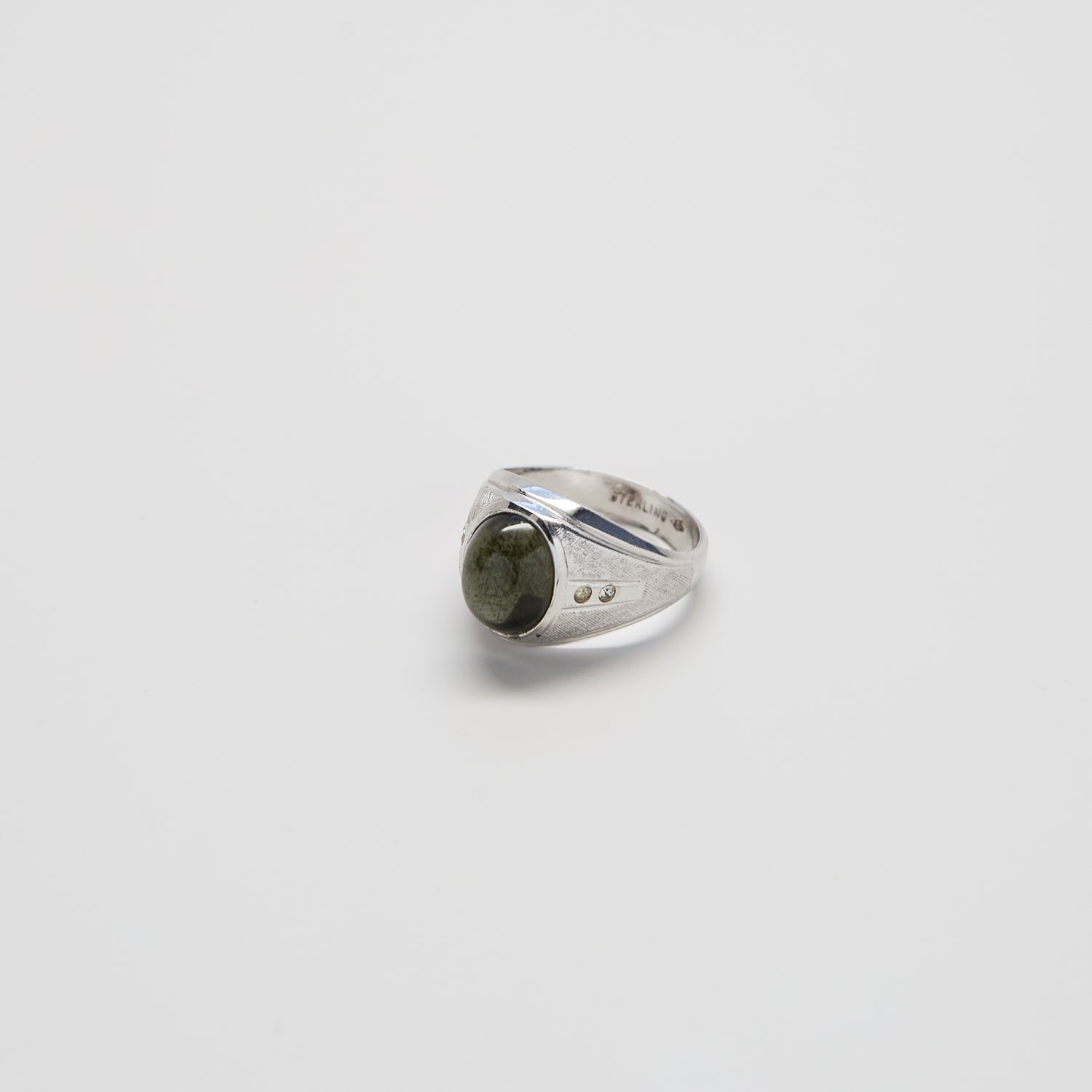 Vintage Grey and Silver Statement Ring