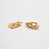 Vintage Gold Vine Earrings