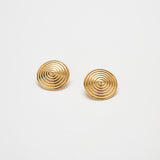 Vintage Monet Gold Shield Earrings