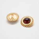 Vintage Gold Dome Statement Earrings