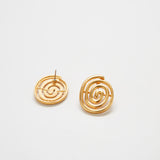 Vintage Gold Spiral Earrings