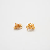 Vintage Gold Scalloped Clip-on Earrings
