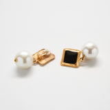 Vintage Gold and Pearl Drop Earrings
