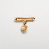 Vintage Pearl and Gold Brooch