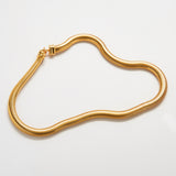 Vintage Textured Gold Choker Necklace