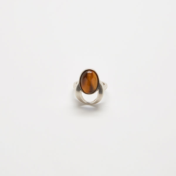 Vintage Abstract Tiger's Eye Ring