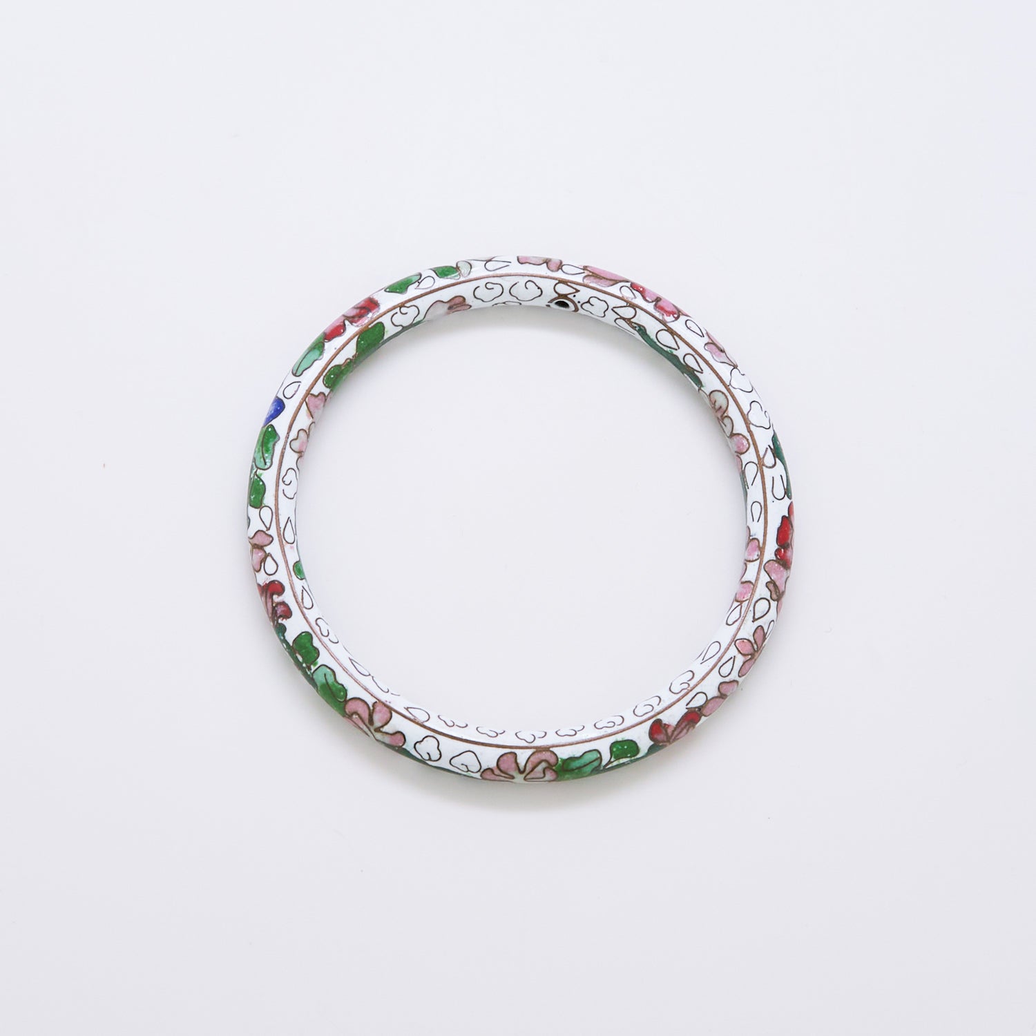 Vintage White Floral Bangle
