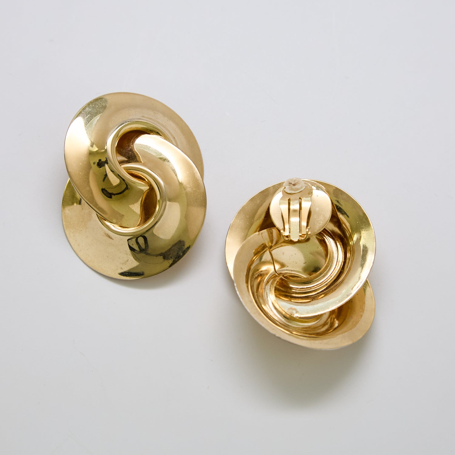 Vintage Gold Circle Door Knocker Earrings - Admiral Row
