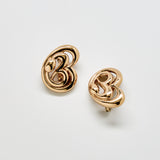 Vintage Monet Abstract Gold Clip-On Earrings - Admiral Row