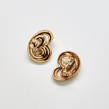 Vintage Monet Abstract Gold Clip-On Earrings - Admiral Row