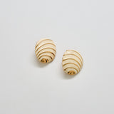 Vintage Napier Swirl Cream & Gold Earrings - Admiral Row