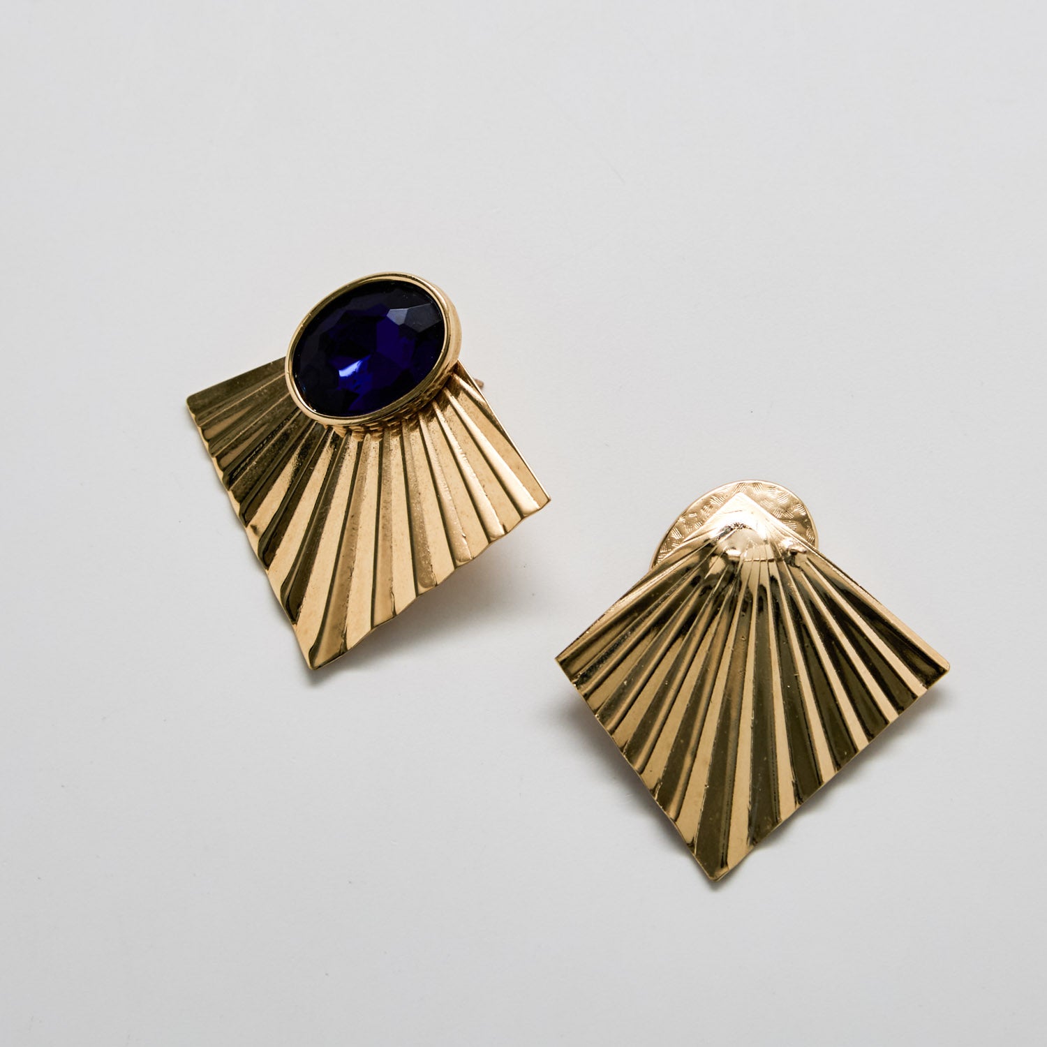 Vintage Sapphire Fan Earrings - Admiral Row