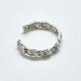 Silver bracelet on a white background