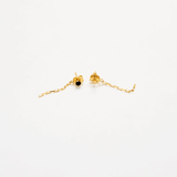Black CZ Chain Jacket Earrings - Admiral Row