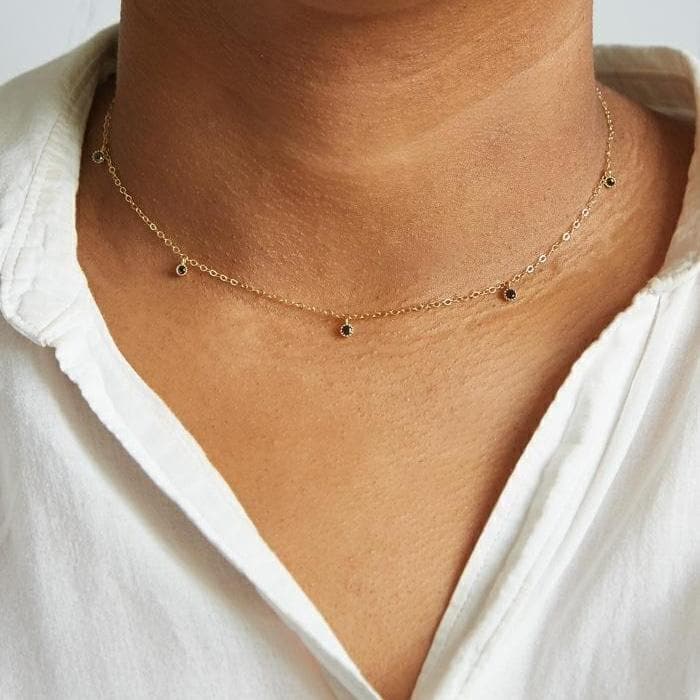 Black CZ Choker Necklace - Admiral Row