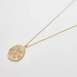 Cross Gold Medallion Necklace - Admiral Row