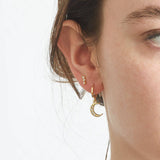 CZ Crescent Moon Huggie Earrings - Admiral Row