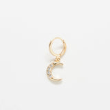 CZ Crescent Moon Huggie Earrings - Admiral Row