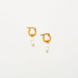 Double Pearl Hoop Earrings - Admiral Row