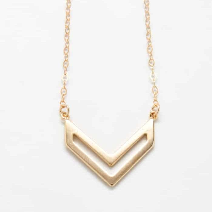 Gold Chevron Necklace - Admiral Row