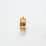 Gold Cut-Out Circle Hoop Earrings