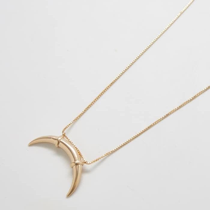 Gold Double Horn Necklace - Admiral Row