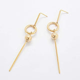 Gold Geometric Circle Drop Earrings - Admiral Row