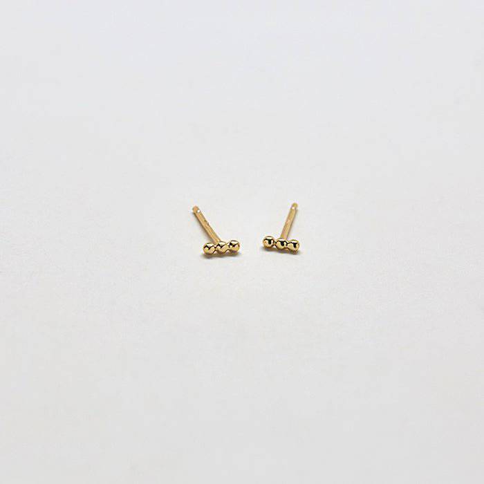 Gold Mini Bead Bar Earrings - Admiral Row