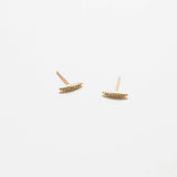 Gold Pavé Bar Stud Earrings - Admiral Row