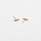 Gold Pavé Bar Stud Earrings - Admiral Row