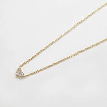 Gold Pave Heart Necklace - Admiral Row
