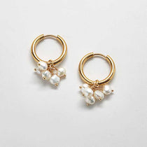 Gold Pearl Huggie Earrings - Best Seller - Admiral Row