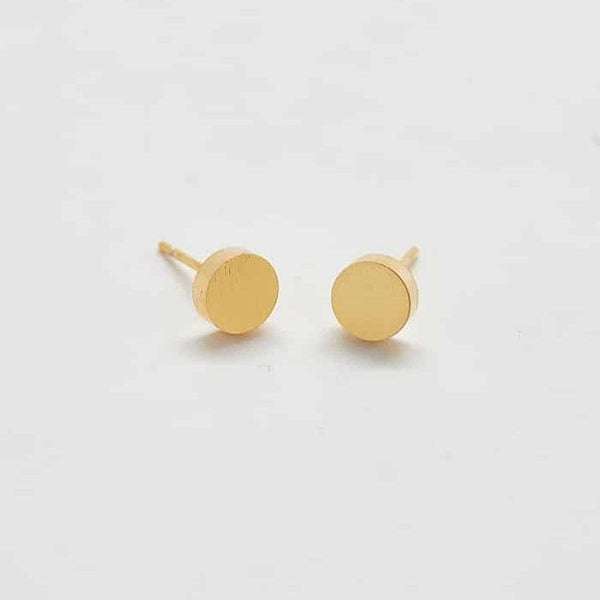 Round flat gold earrings 2025