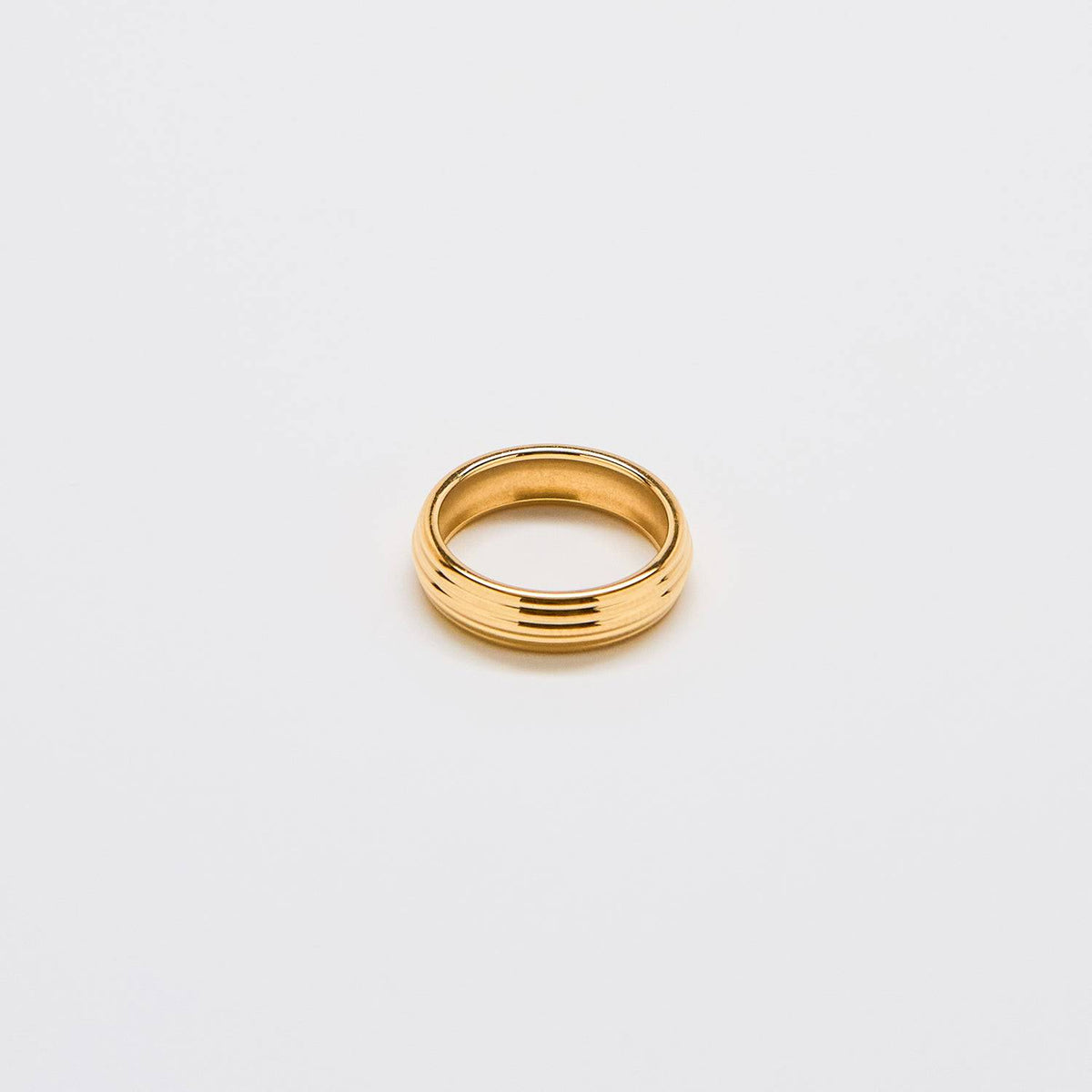 Gold Wide Layered Stacking Ring