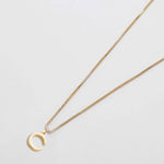 Gold initial necklace with letter C pendant