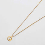 Gold initial necklace with letter G pendant