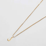 Gold initial necklace with letter J pendant