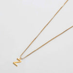 Gold initial necklace with letter Z pendant