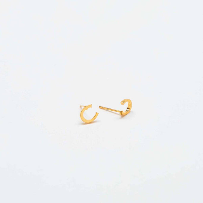 Gold Initial Earrings - Admiral Row