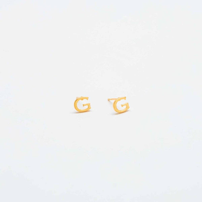 Gold Initial Earrings - Admiral Row