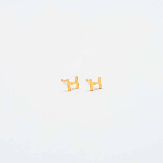 Gold Initial Earrings - Admiral Row