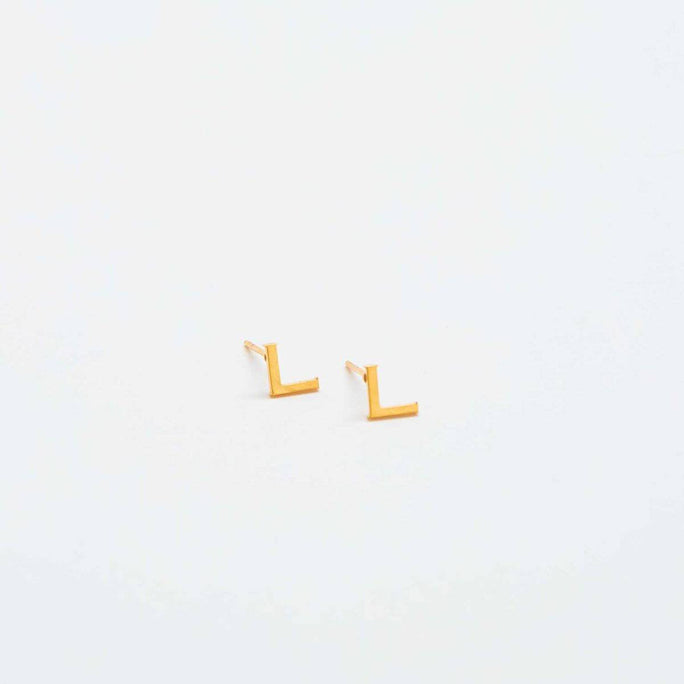 Gold Initial Earrings - Admiral Row