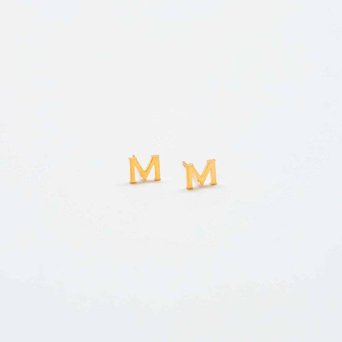 Gold Initial Earrings - Admiral Row