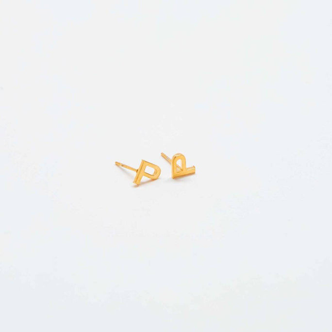 Gold Initial Earrings - Admiral Row