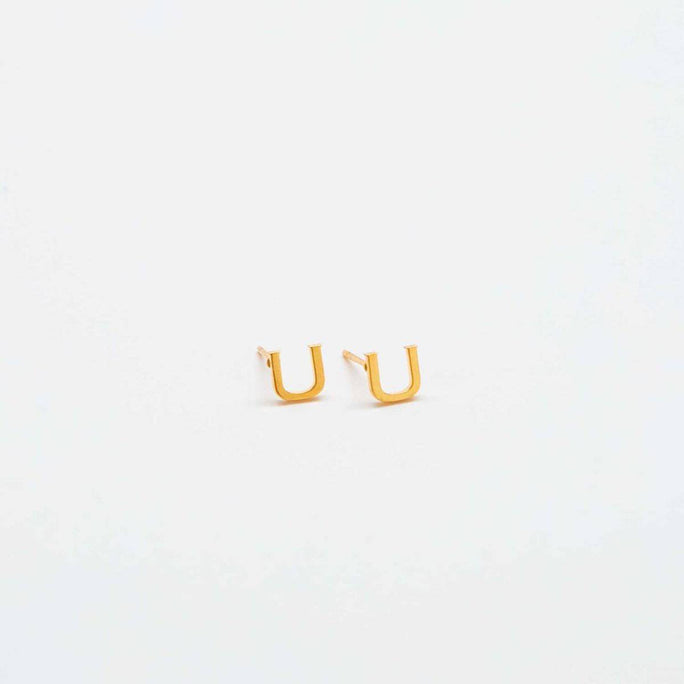 Gold Initial Earrings - Admiral Row