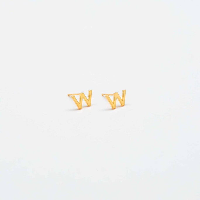 Gold Initial Earrings - Admiral Row
