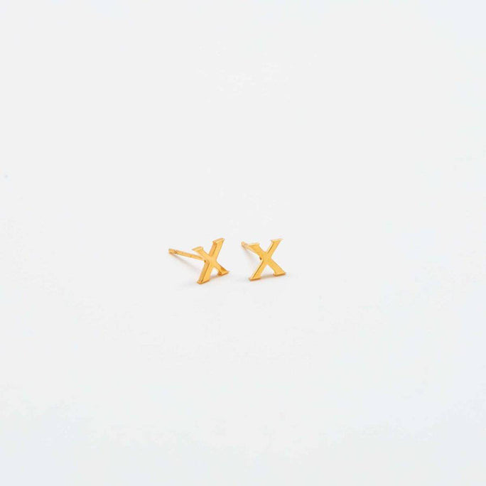 Gold Initial Earrings - Admiral Row