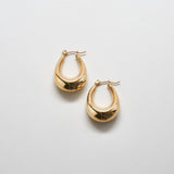 Gold Oval Hoop Earrings - Admiral Row