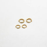 Mini 6mm + 8mm Gold Rope Twist Huggies Earrings