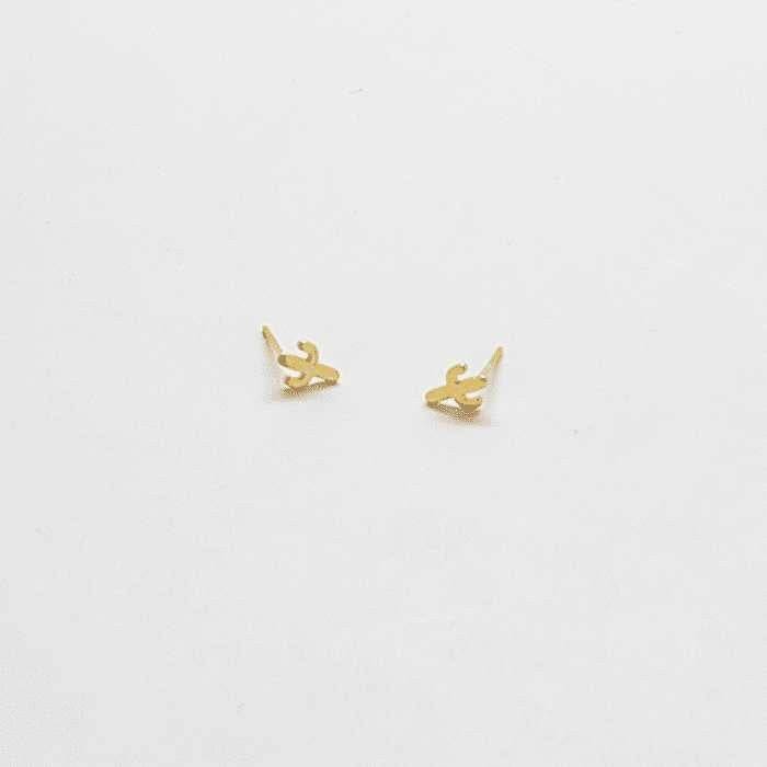 Gold Cactus Stud Earrings - Imperfect - Admiral Row